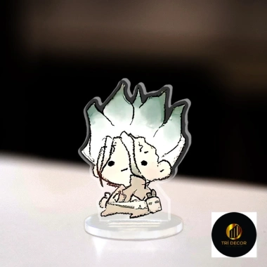 Mô hình Mini Dr.stone Senku Yuzuriha Ogawa Hyoga Chibi 3cm - Trang trí học tập - 15.000