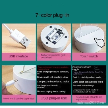 Mô hình ngoại vi Genshin Impact Ganyu, Hutao, Yoimiya Đèn ngủ đứng giảm giá