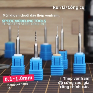 Mô hình PCB Thép Vonfram Đầu khoan ARXL Độ chính xác 0.1-1.0mm Định vị bit đơn