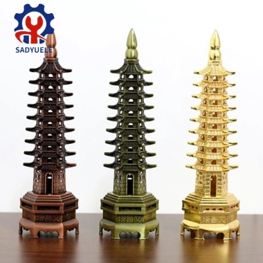 Mô Hình Phong Thủy 3D Hợp Kim Wenchang Trung Quốc - Tượng Chùa Tháp Trang Trí Giá Ưu Đãi
