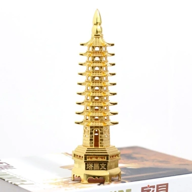 Mô Hình Phong Thủy 3D Hợp Kim Wenchang Trung Quốc - Tượng Chùa Tháp Trang Trí Giá Ưu Đãi