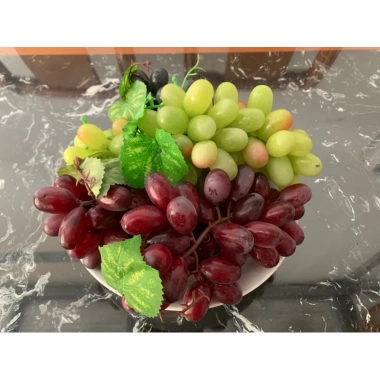 Mô hình trái cây giả chùm nho xanh đỏ đen - Trái to dài giống thật 99% giá 39.000đ