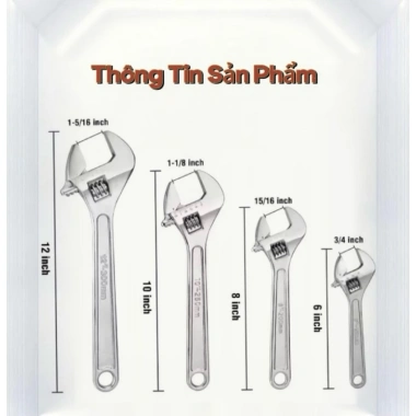 Mỏ Lết Thép Đúc Chống Gỉ Sét Đủ Size 6‑18 inch Dày Dặn, Đẹp, Giá ưu đãi 69.000₫ 2