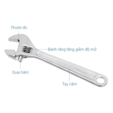Mỏ Lết Thép Đúc Chống Gỉ Sét Đủ Size 6‑18 inch Dày Dặn, Đẹp, Giá ưu đãi 69.000₫ 4