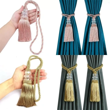 MOBANINA Dây Buộc Rèm Handmade Vintage 2 Chiếc - Đa Năng, Hiện Đại, Thiết Kế Thanh Lịch, Móc Treo Nhà - Giá 75.168₫