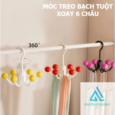 Móc 6 chấu bi đa chức năng hình bạch tuột - xoay 360°, giá ưu đãi 13.548 VND