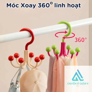 Móc 6 chấu bi đa chức năng hình bạch tuột - xoay 360°, giá ưu đãi 13.548 VND