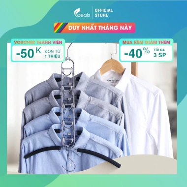 Móc Áo Chrome Thông Minh 5 trong 1 ECODEALS - Cứng Cáp, Tiết Kiệm 80% Không Gian, Giá 133k