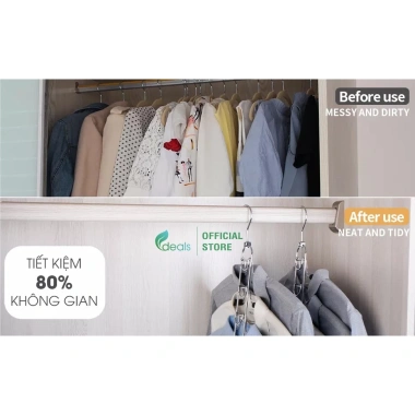 Móc Áo Chrome Thông Minh 5 trong 1 ECODEALS - Cứng Cáp, Tiết Kiệm 80% Không Gian, Giá 133k 5 Móc Áo Chrome Thông Minh 5 trong 1 ECODEALS - Cứng Cáp, Tiết Kiệm 80% Không Gian, Giá 133k 5