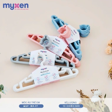 Móc áo trẻ em Myxen 3 trong 1 - Set 10 móc nhựa an toàn cho sơ sinh, 50.000₫ 5 Móc áo trẻ em Myxen 3 trong 1 - Set 10 móc nhựa an toàn cho sơ sinh, 50.000₫ 5