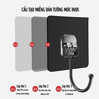 Móc Bạc Dán Tường Chịu Lực 5kg - Siêu Dính Đa Năng, Giá chỉ 5.000₫ 4 Móc Bạc Dán Tường Chịu Lực 5kg - Siêu Dính Đa Năng, Giá chỉ 5.000₫ 4