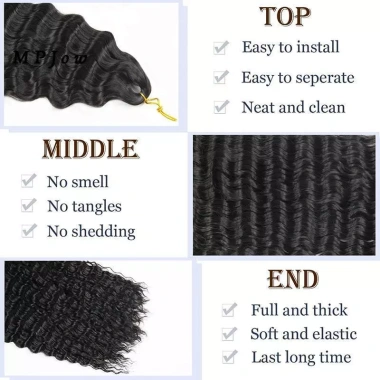 Móc bím tóc boho dây tổng hợp chịu nhiệt cao - Tạo sóng xoăn tự nhiên, giá chỉ 78.300₫