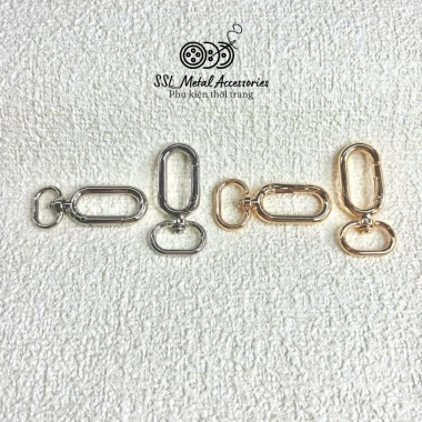 Móc càng cua xoay oval cho túi xách, cặp, vali - 2 cái H5.824 H5.331 giá 18.144₫ 5 Móc càng cua xoay oval cho túi xách, cặp, vali - 2 cái H5.824 H5.331 giá 18.144₫ 5