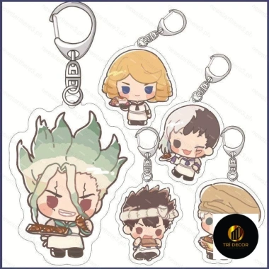 Móc chìa khóa acrylic Dr Stone anime dễ thương giá ưu đãi 14.000đ