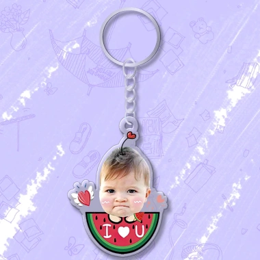 Móc chìa khóa đáng yêu cho bé, in hình cute, cắt ảnh theo yêu cầu - Giá 15.000đ 15