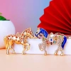 Móc chìa khóa ngựa NLINNI đa màu, dây chuyền lấp lánh kim loại - chỉ 97.900đ 4