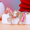 Móc chìa khóa ngựa NLINNI đa màu, dây chuyền lấp lánh kim loại - chỉ 97.900đ 9