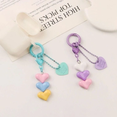 Móc chìa khóa trái tim Y2k OLVIDO - Phụ kiện túi thời trang, màu sắc rực rỡ, giảm còn 45.100₫ 8