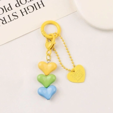 Móc chìa khóa trái tim Y2k OLVIDO - Phụ kiện túi thời trang, màu sắc rực rỡ, giảm còn 45.100₫ 10