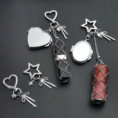 Móc chìa khóa túi dưỡng môi AWNGD thép không gỉ bạc Y2K hoán đổi bảo vệ son 4 Móc chìa khóa túi dưỡng môi AWNGD thép không gỉ bạc Y2K hoán đổi bảo vệ son 4