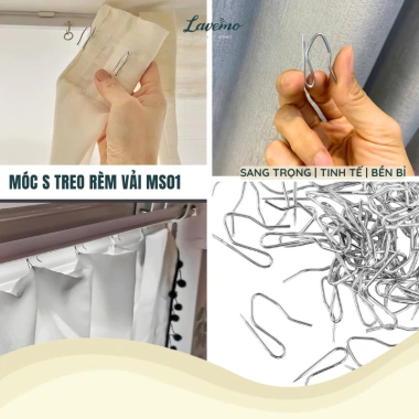 Móc Chữ S LAVEMO MS01 - Phụ Kiện Rèm Vải Tiện Lợi, Bền Bỉ, Giá Chỉ 7.500₫