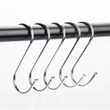 Móc Chữ S Thép Không Gỉ Đa Năng SANEZ - Treo Nhà Bếp, Phòng Tắm, Lan Can, Giá 15.000 VNĐ