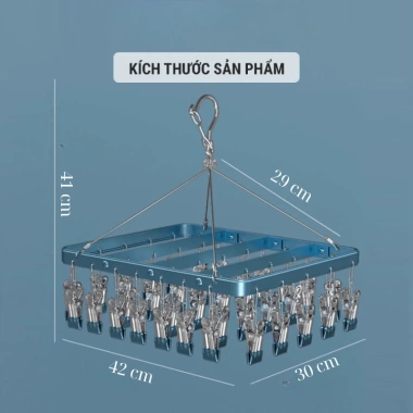 Móc Chùm Inox 304 Phơi Đồ Bé 42 Kẹp Chống Trơn Siêu Chắc Chắn Giá Ưu Đãi 125.999₫