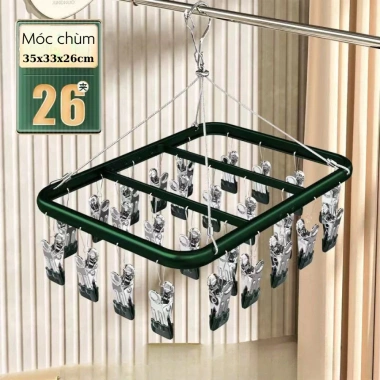 Móc Chùm Inox 304 Phơi Đồ Bé 42 Kẹp Chống Trơn Siêu Chắc Chắn Giá Ưu Đãi 125.999₫