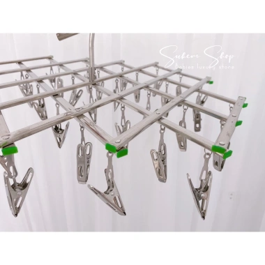 Móc Chùm Inox 35 Kẹp - Móc Phơi Đồ Không Gỉ, Chắc Chắn, Giá 155.000 Đ giảm từ 193.750