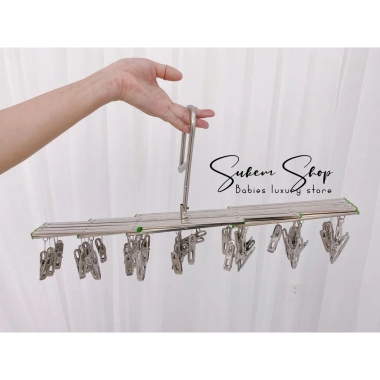 Móc Chùm Inox 35 Kẹp - Móc Phơi Đồ Không Gỉ, Chắc Chắn, Giá 155.000 Đ giảm từ 193.750