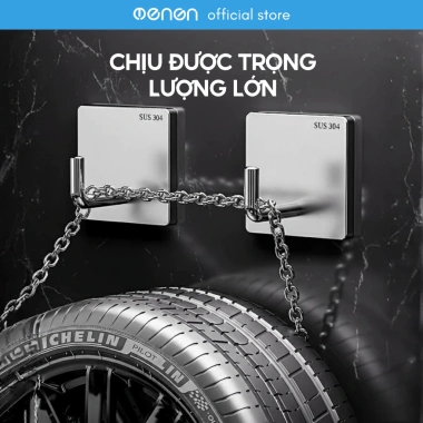 Móc dán inox siêu chịu lực không cần khoan tường – Treo đồ đa năng, chỉ 12.900₫