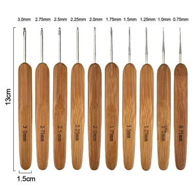 Móc đan SMILE cỡ nhỏ dài - Dụng cụ dệt sợi gỗ tre cho khăn, chăn, giá 33.000đ