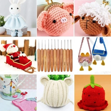 Móc đan SMILE cỡ nhỏ dài - Dụng cụ dệt sợi gỗ tre cho khăn, chăn, giá 33.000đ