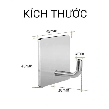 Móc Dán Tường Chịu Lực Inox 304 Siêu Dính Treo Đồ Đa Năng Giá Ưu Đãi 8.414₫