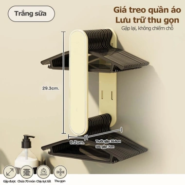 Móc dán tường đa năng Giá treo móc quần áo chịu lực, chỉ 55.100₫, bền, tiện lợi 10