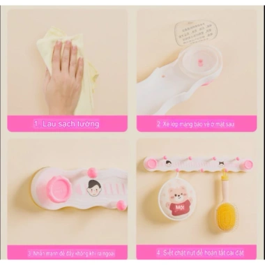Móc dán tường đa năng hút chân không pop up - Treo đồ nhà tắm, bếp, chìa khóa, giảm giá 20% 48.000đ