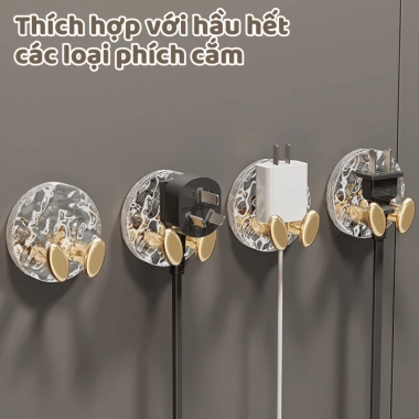 Móc Dán Tường Đa Năng Sang Trọng HULI HOME MD03 - Giữ Phích Cắm Điện, 27.000 VND 3