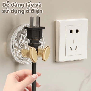Móc Dán Tường Đa Năng Sang Trọng HULI HOME MD03 - Giữ Phích Cắm Điện, 27.000 VND 5