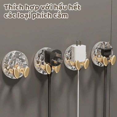 Móc Dán Tường Đa Năng Trong Suốt - Giữ Phích Cắm Điện, Treo Đồ My Home Store MD03 3