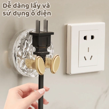 Móc Dán Tường Đa Năng Trong Suốt - Giữ Phích Cắm Điện, Treo Đồ My Home Store MD03 5