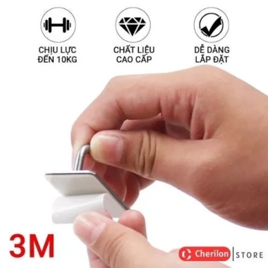 Móc Dán Tường Inox 304 Dính Không Khoan Đục - Treo Quần Áo, Đồ Bếp, Giá 8.840₫