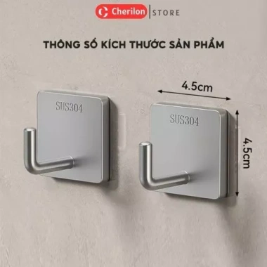 Móc Dán Tường Inox 304 Dính Không Khoan Đục - Treo Quần Áo, Đồ Bếp, Giá 8.840₫
