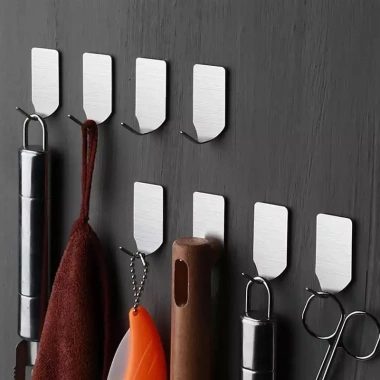Móc Dán Tường Inox Kingler 2.000 - Siêu Dính, Đa Năng, Chắc Chắn cho Nhà Tắm & Bếp, Giá 19.000 VND