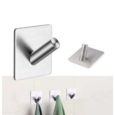 Móc Dán Tường Inox Kingler 2.000 - Siêu Dính, Đa Năng, Chắc Chắn cho Nhà Tắm & Bếp, Giá 19.000 VND
