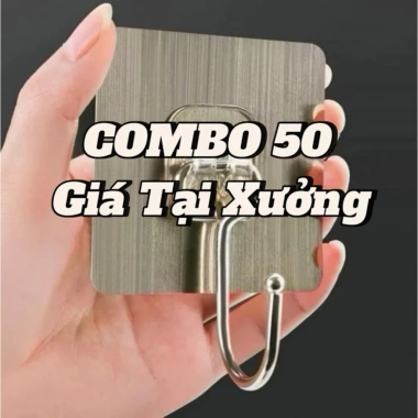 Móc dán tường siêu dính inox chịu lực đa năng treo quần áo, đồ dùng - Giá 3.850₫