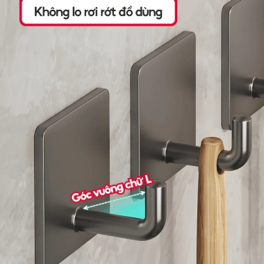 Móc Dán Tường Siêu Dính LAVAR - Treo Đồ Nặng Chống Nước, Không Gỉ, Kèm Keo Dán, 13.000₫