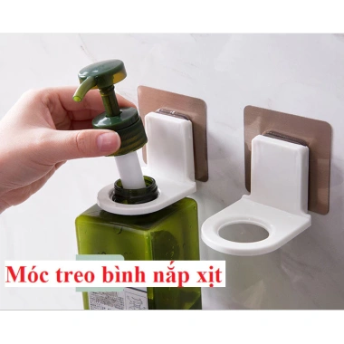 Móc dán tường treo bình nước rửa tay, dầu gội, sữa tắm - Giá chỉ 15.000₫ 2