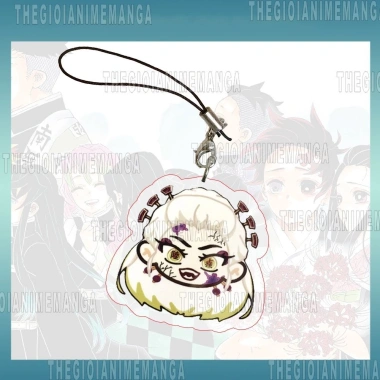 Móc dây treo điện thoại KIMETSU NO YAIBA mặt cười Thanh Gươm Diệt Quỷ chibi mica acrylic - giá 14.500 VND