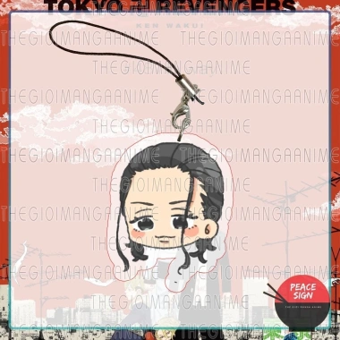 Móc dây treo điện thoại Tokyo Revengers Đầu Chibi Takemichi mica acrylic anime - Giá chỉ 17.500₫