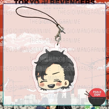 Móc dây treo điện thoại Tokyo Revengers Đầu Chibi Takemichi mica acrylic anime - Giá chỉ 17.500₫